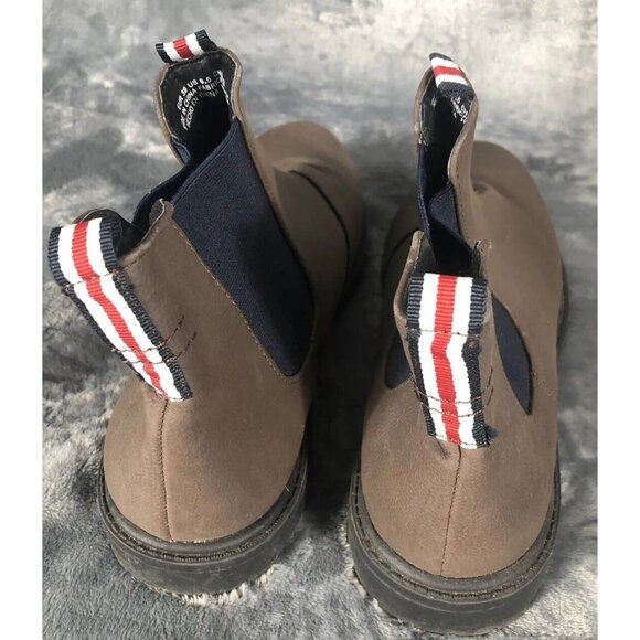 Brown Chelsea Ankle Boots Mens With Elastic Side Panels & Tricolor Tabs - Picture 5 of 10